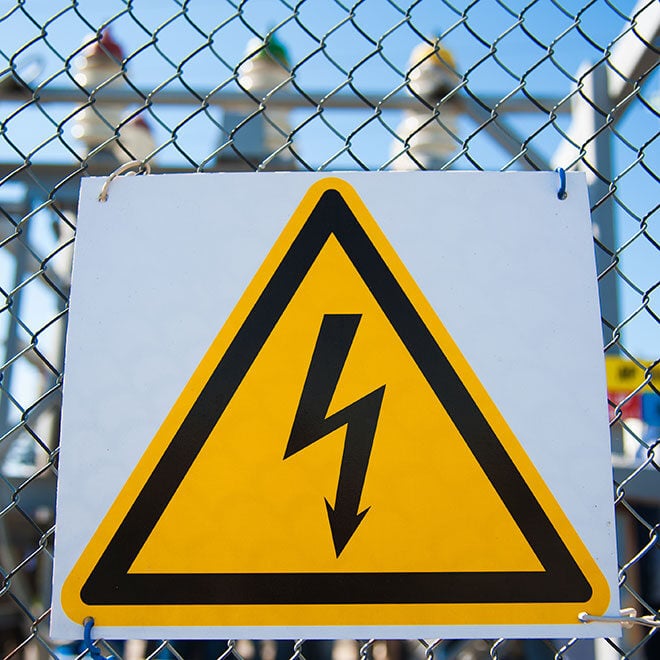 Electrical safety symbol signage
