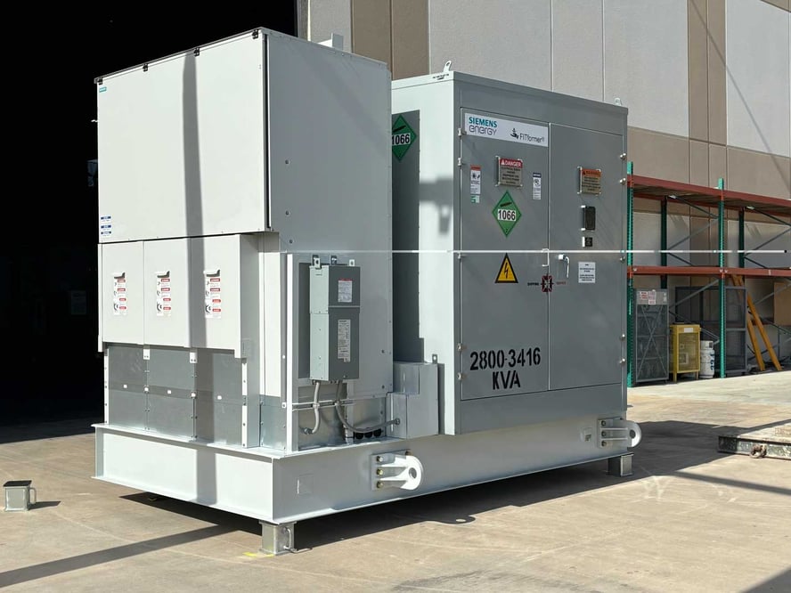 Outside view of a Prefabricated electrical skid