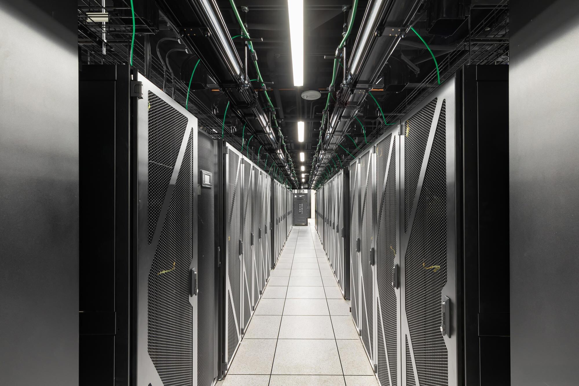 control room for data center at a facility