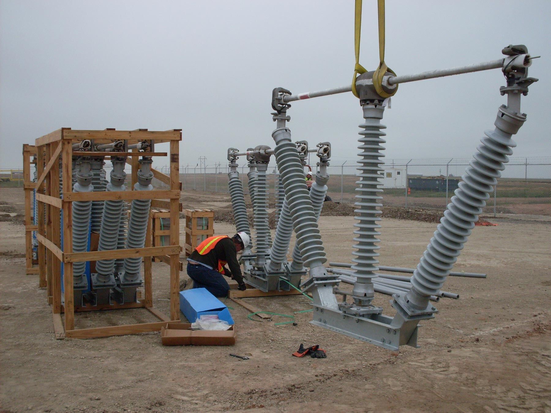 construction at a renewable energy site