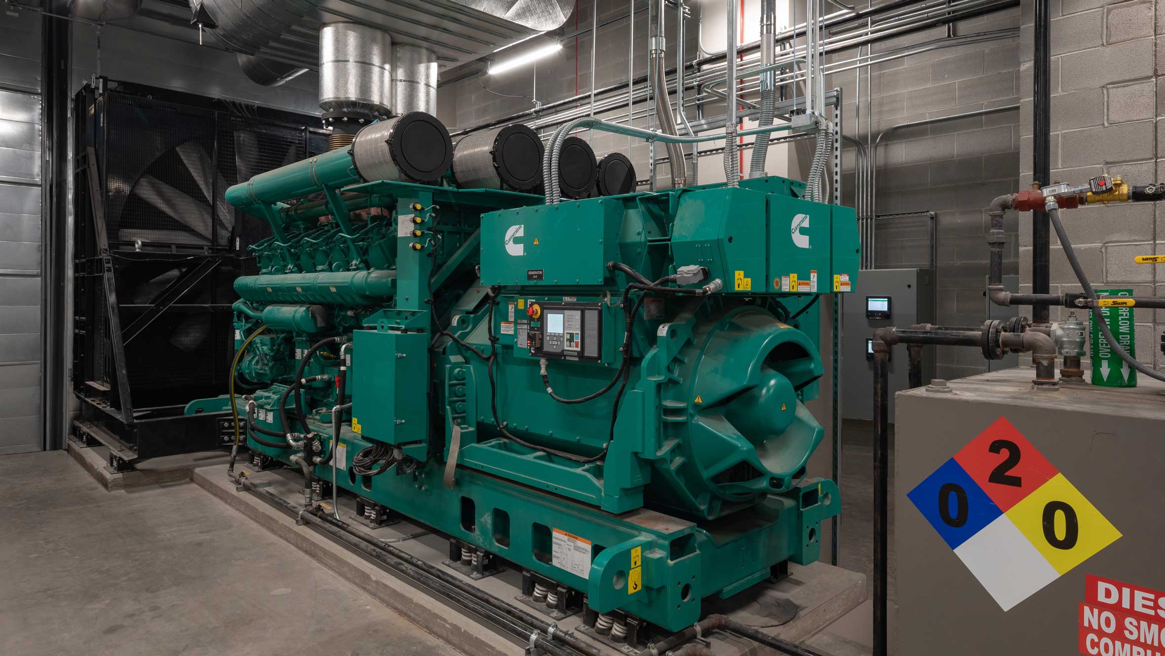 Generator-in-basement-of-facility