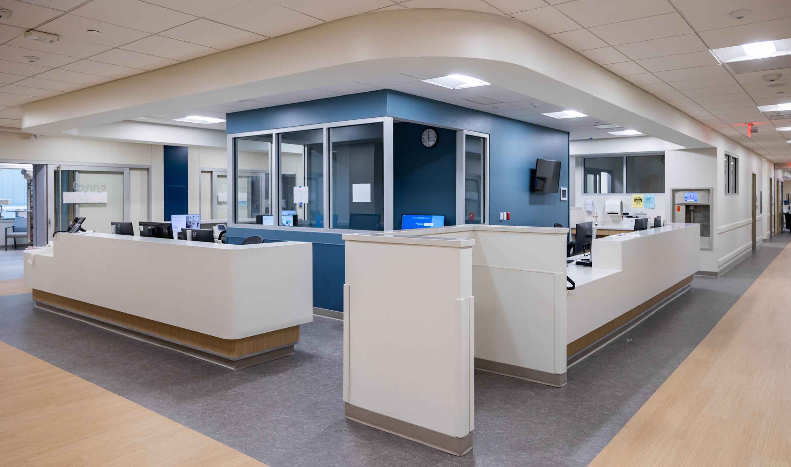 interior view of a medical admin area