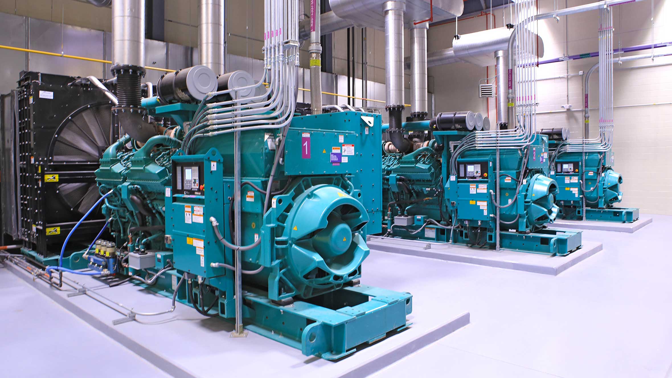 a hospital facility with backup generators