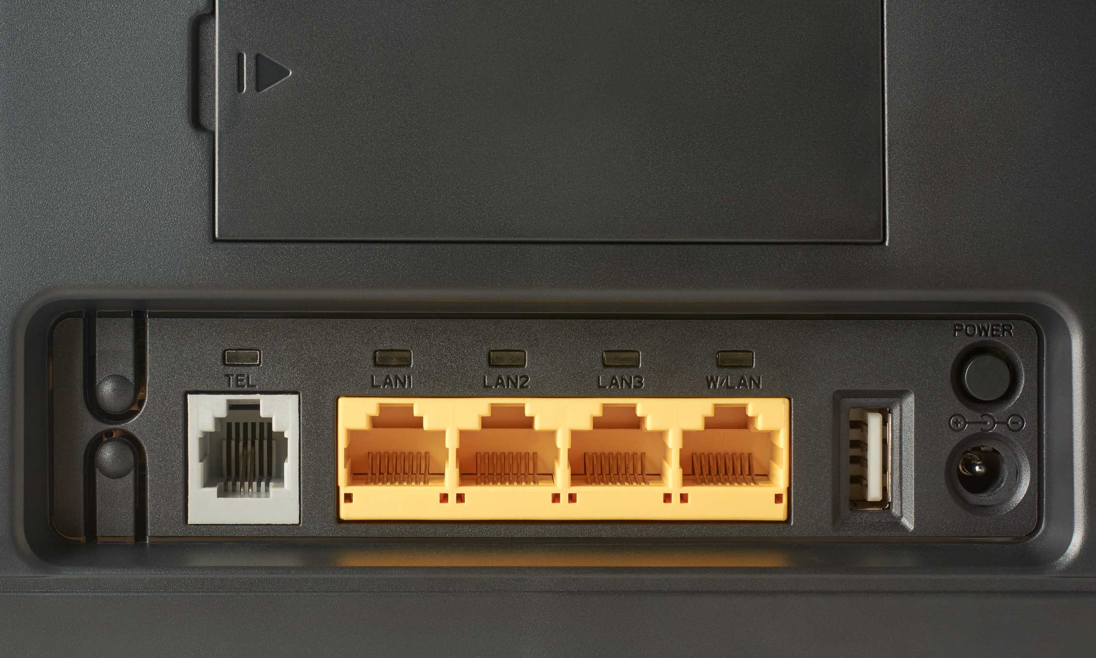 backside of a wireless router